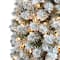 8ft. Pre-Lit Flocked Pencil Artificial Christmas Tree with Clear LED Lights